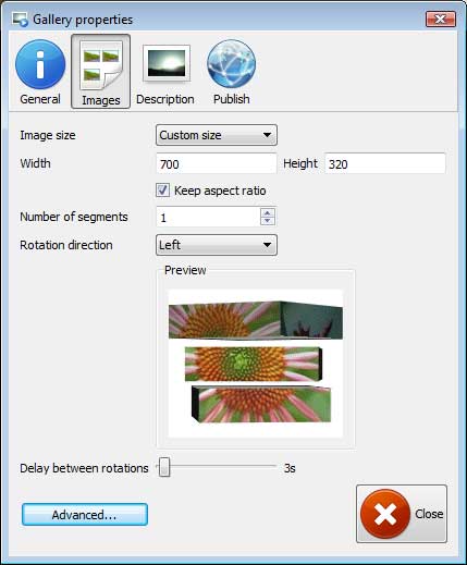 Properties window : drupal flash ad no script
